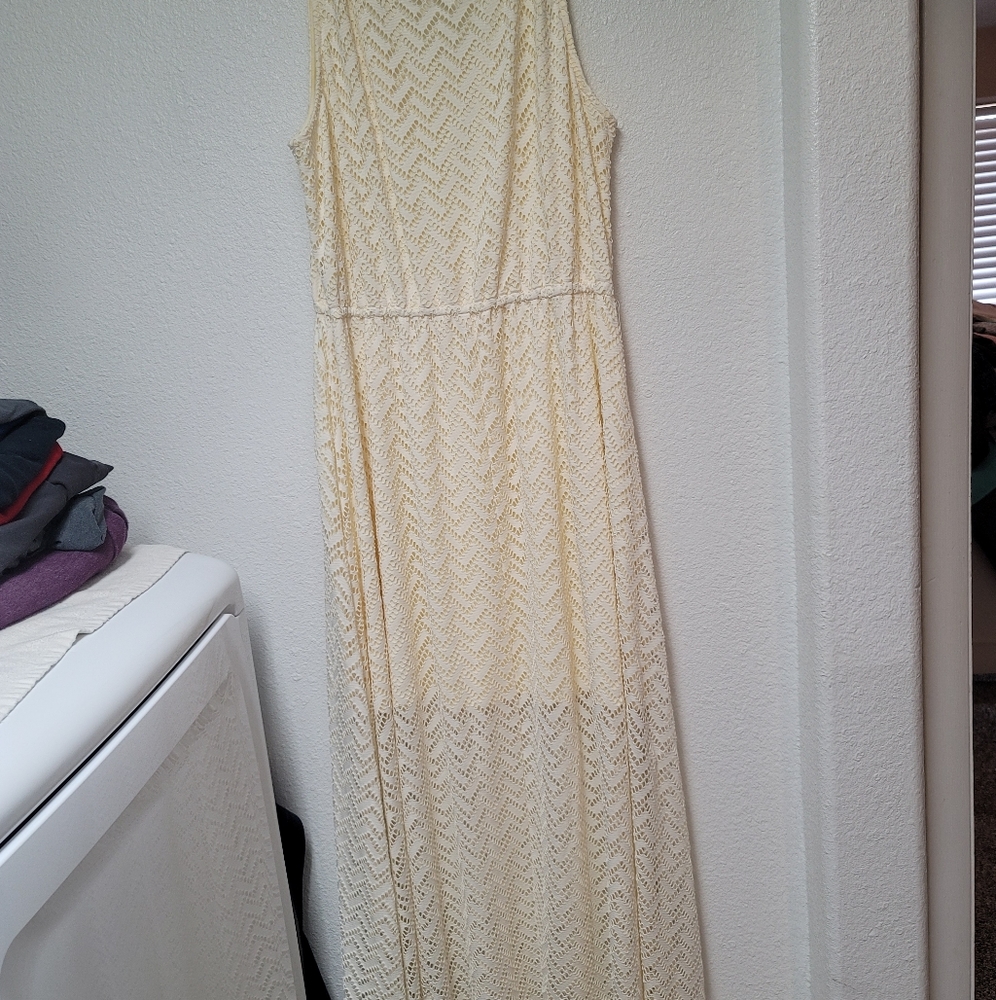 Cute off white summer lace dress